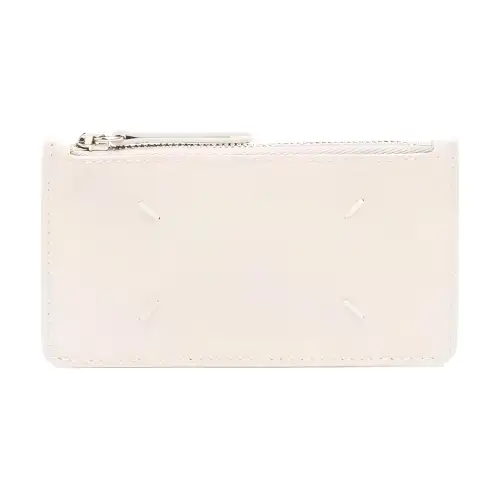 Maison Margiela Leather Wallet Women's Ecru