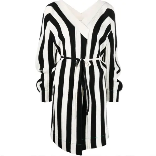 Bottega Veneta Long Sleeved Dress Women's Black