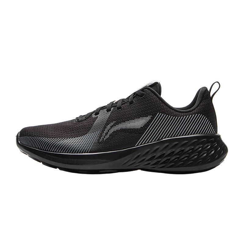 Li Ning Cushioning Breathable Cushioning Breathable Low top Casual Running Shoes Men’s Black