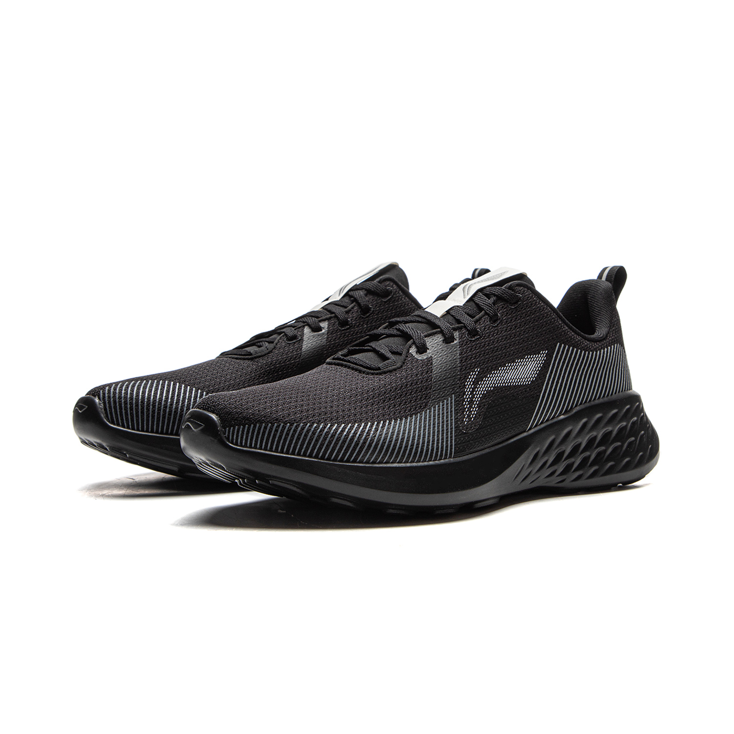 Li Ning Cushioning Breathable Cushioning Breathable Low top Casual Running Shoes Men’s Black
