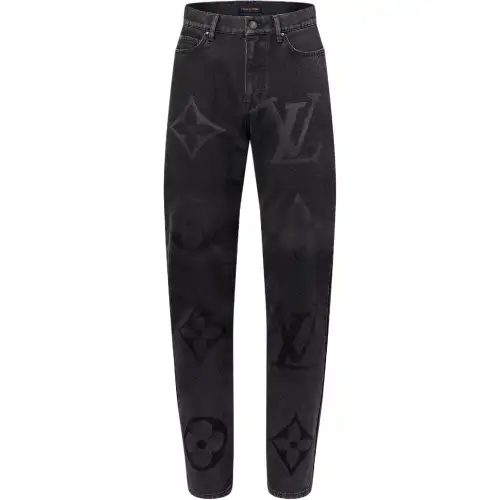 Lv Monogram Denim Pants