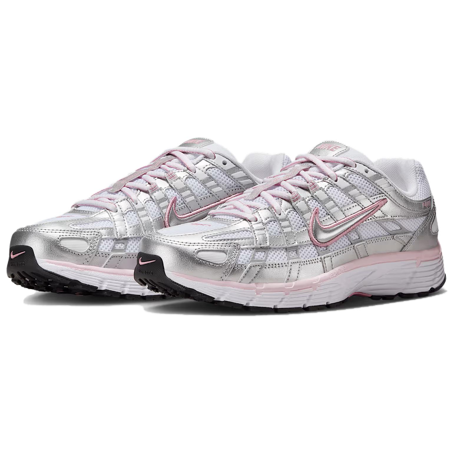 Nike P 6000 Abrasion Resistant Low top Racing Track & Field Competition Running Shoes Women’s White Silver