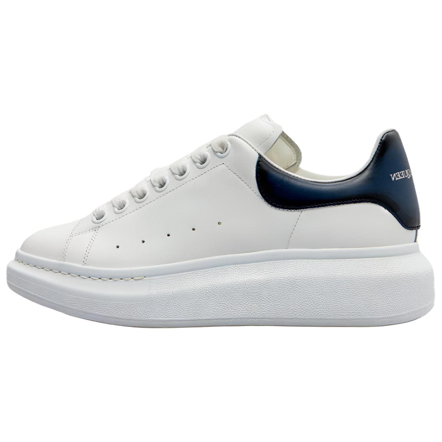 Alexander McQueen Интерьер Эксклюзивная банда McQueen Негабаритная кроссовки с низкой банд панель обувь мужской стиль белый синий