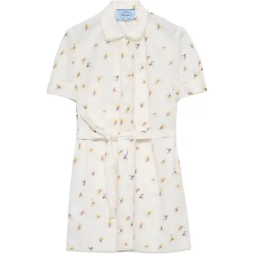 Prada floral-print mini dress