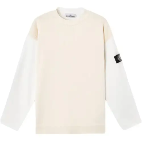 STONE ISLAND Contrast Stitched Crewneck Jumper