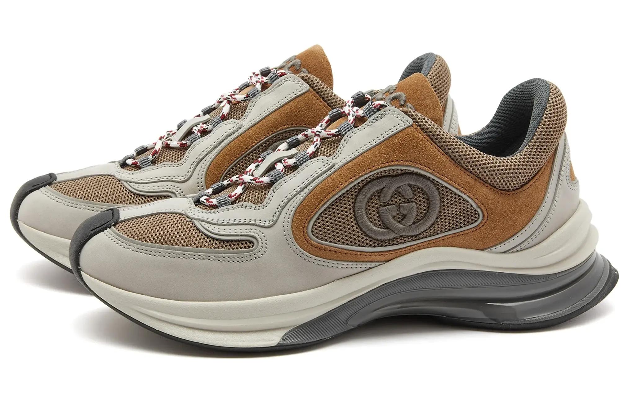 Мужские кроссовки Gucci Run (светло-серые) — фото 3