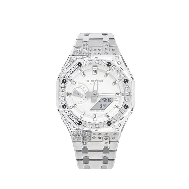 CASIO Custom Collection Silver Wing Armor Quartz Movement Watch Unisex White Dial