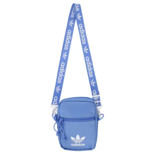 Adidas Originals Trefoil Nylon Shoulder Bag, Crossbody Bag Regular Men's Light Blue