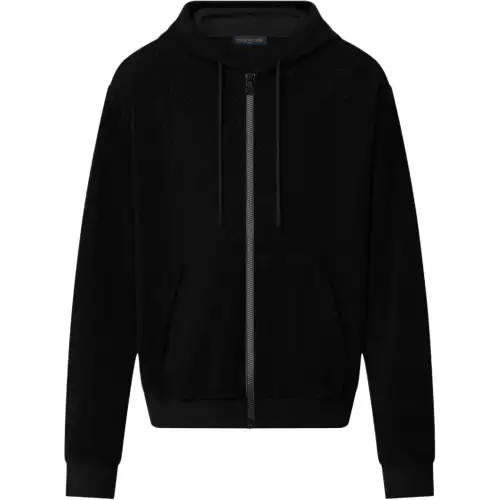 Lv 1AHUX0 Monogram Terry Zip Through Hoodie