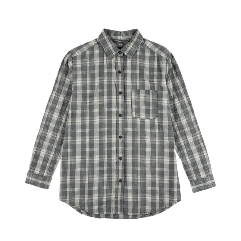THE NORTH FACE Shirts Women's Graphite Gray Lapel Thin