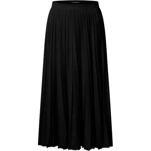 Lv Monogram Accent Pleated Skirt