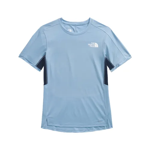THE NORTH FACE T Shirts Women's Blue Crew Neck Moderate Straight Fit