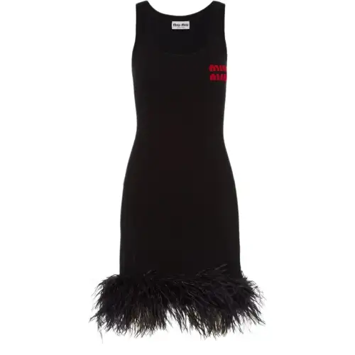 MIU MIU SS23 Sleeveless Dress Women's Black