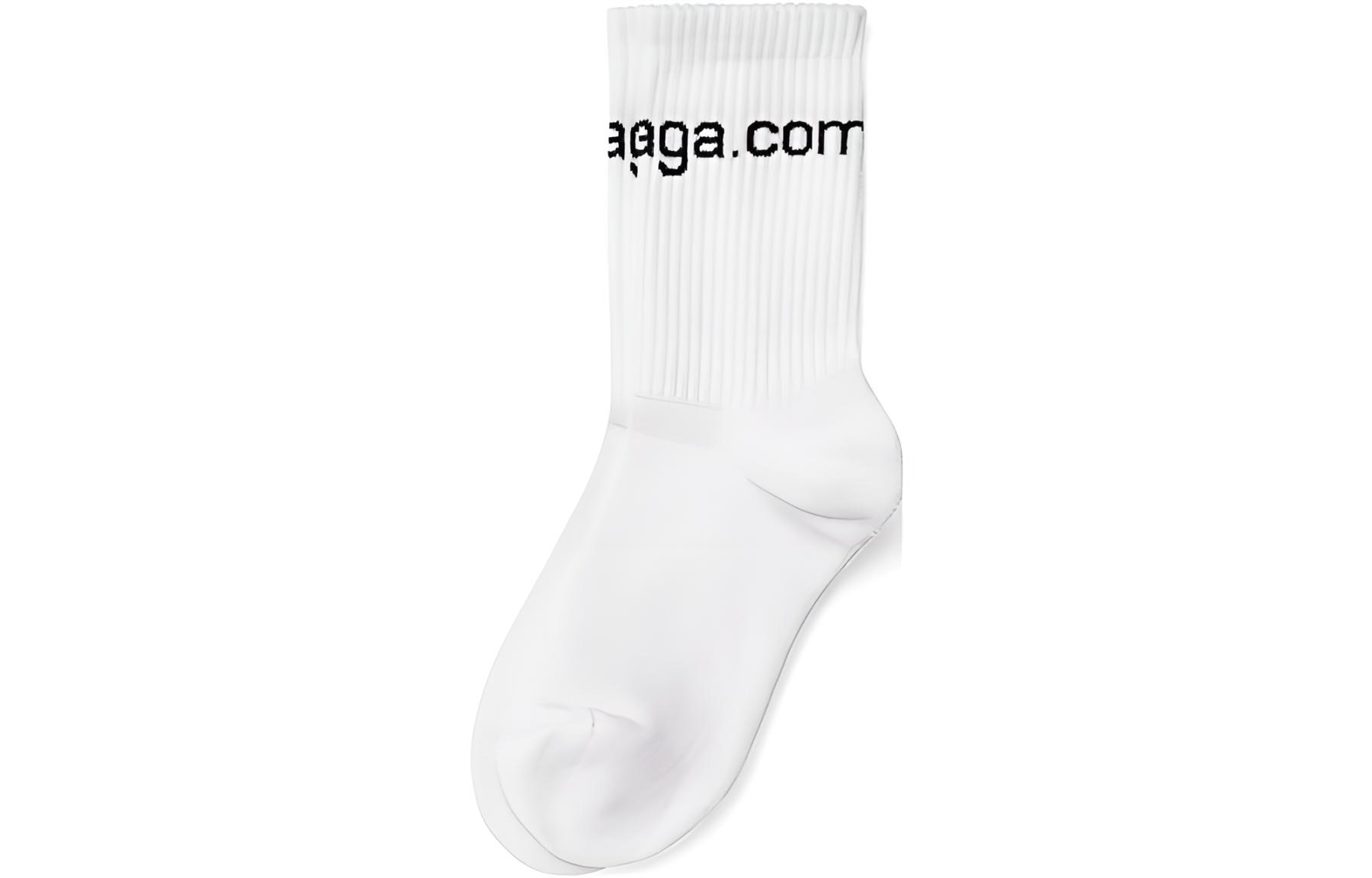 Balenciaga Bal.com Knee High Socks Men’s White