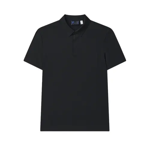 FILA Polo Shirts Men's Jet Black BK Polo Collar Moderate Straight Fit