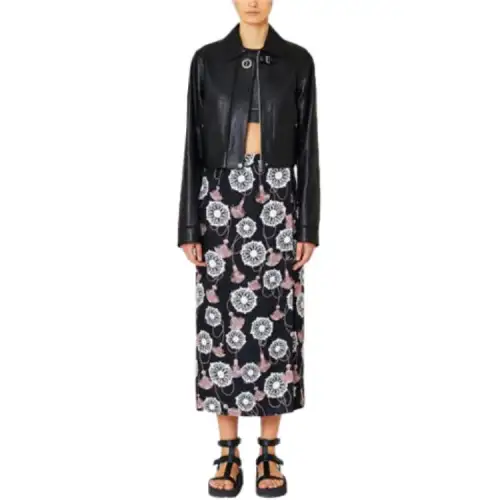 HERMES SS22 Leather Jacket Coat Women's
