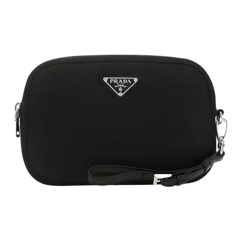 PRADA Nylon Makeup Bag Toiletry Bag Women's Black