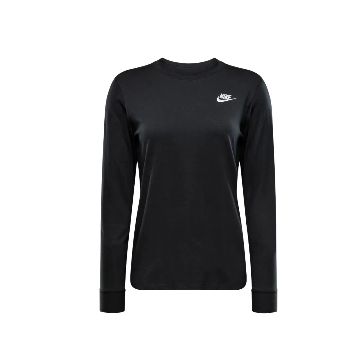 Nike Club T-Shirts Women's Black/White Crew Neck Moderate