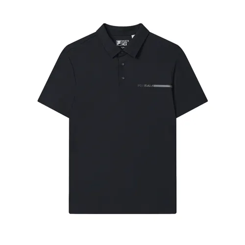 FILA WHITE Polo Shirts Men's Legend Blue NV Moderate Straight Fit