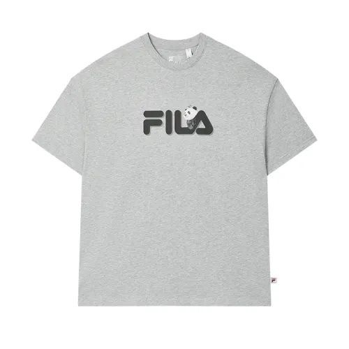 FILA Heritage T Shirt Unisex Cartier Heather Gray