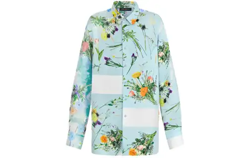 LOUIS VUITTON Pre Owned 2020s Floral print Silk Shirt