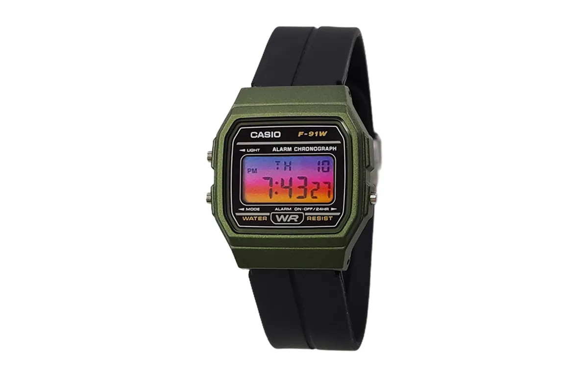 CASIO Custom Collection Quartz Movement Silicone Strap Watch Men's Watches Black Dial