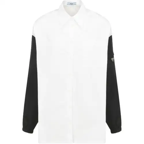 PRADA Shirts Women's White Lapel Moderate Other
