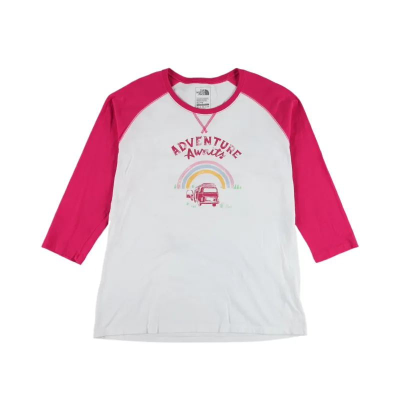 THE NORTH FACE T Shirts Women's Rose Red Crew Neck