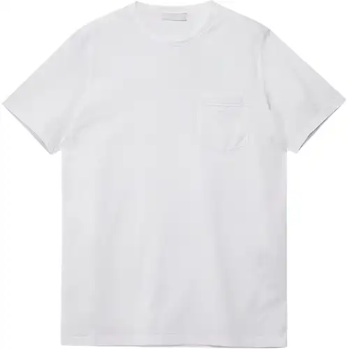 PRADA T Shirts Men's White Crew Neck Moderate Straight Fit