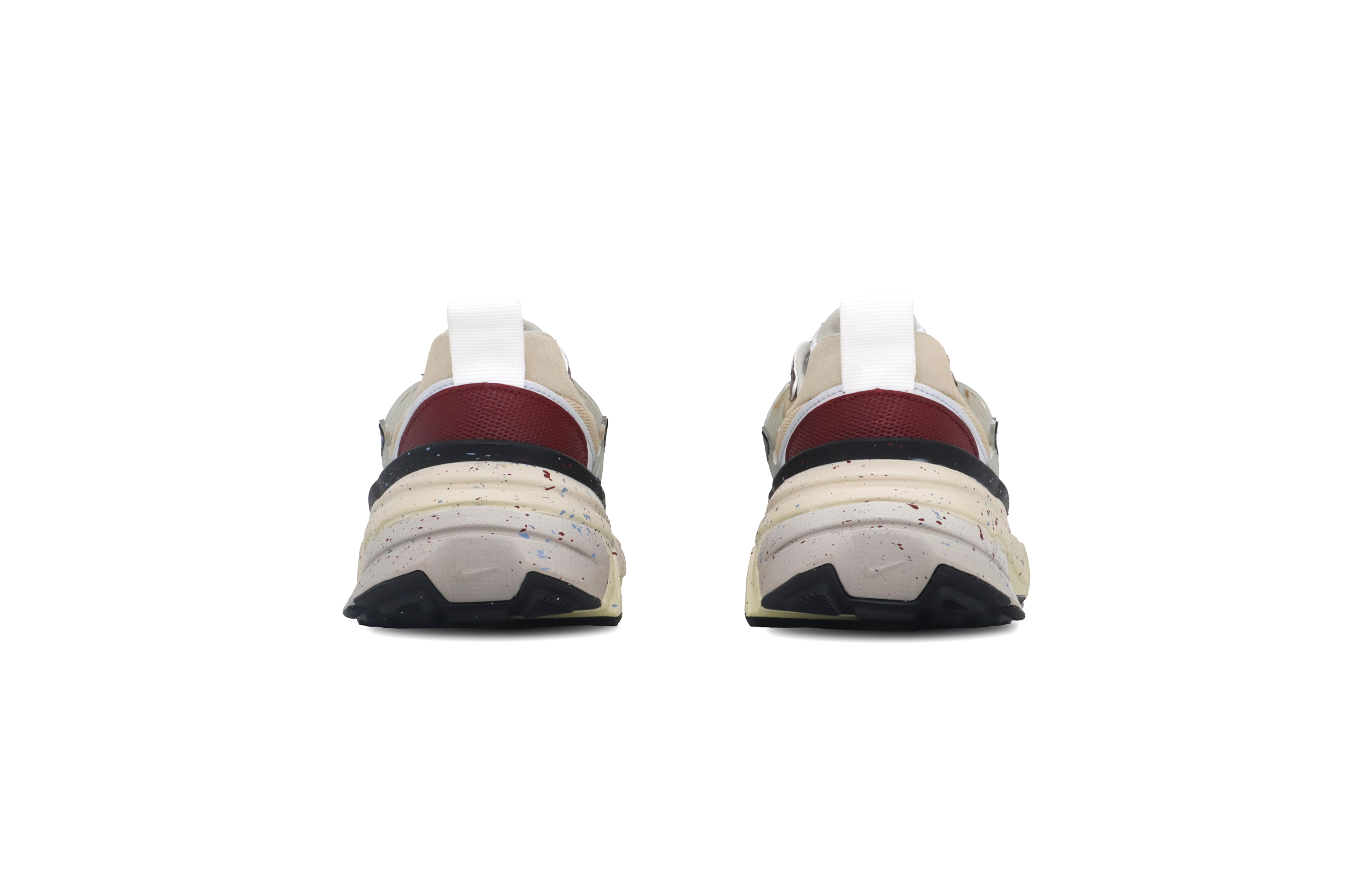 Nike V2K Run Breathable Low top Running Shoes Unisex Beige Blue Smoky Red