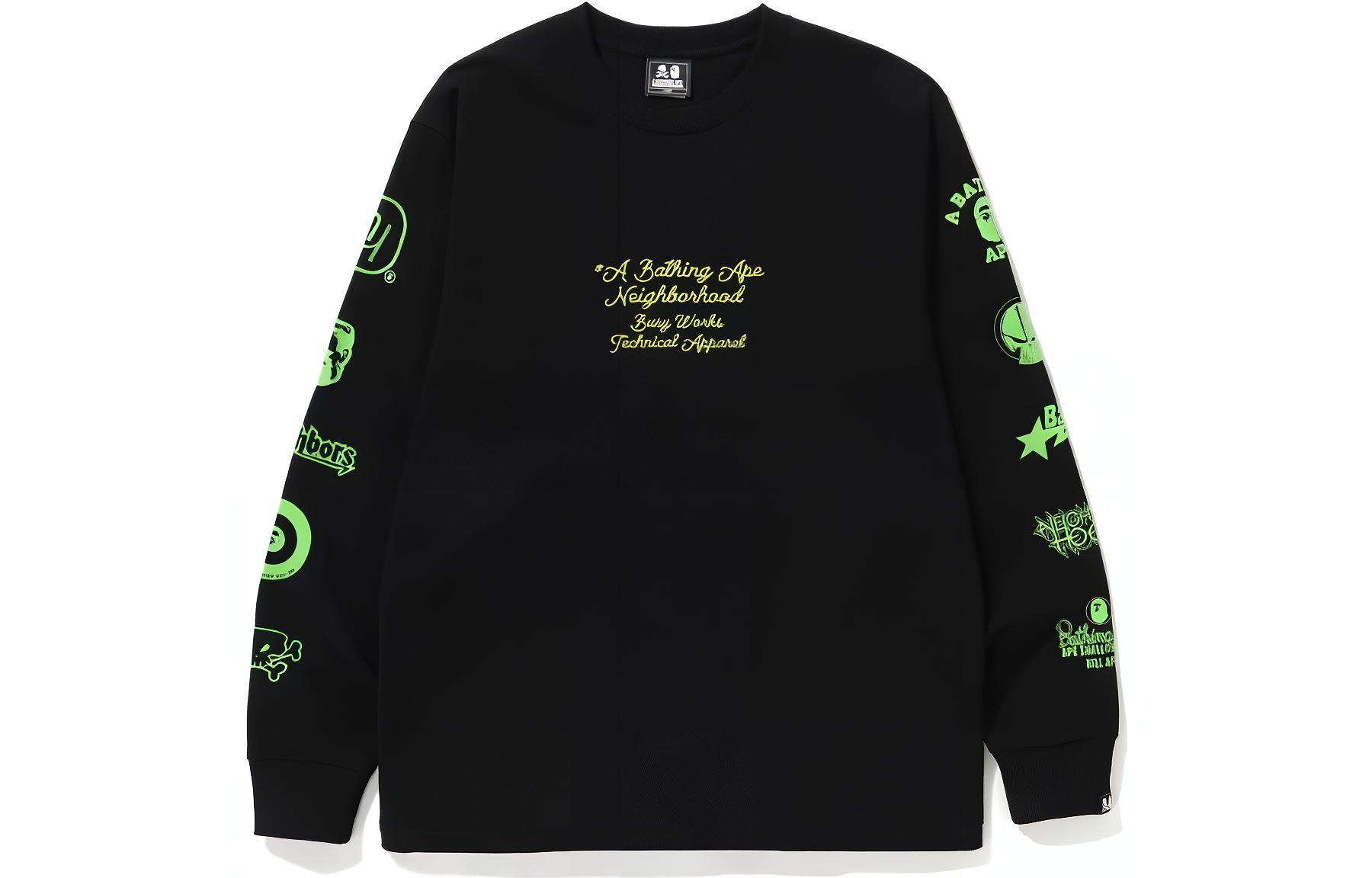 Лонгслив A BATHING APE BAPE x NBHD (черный)