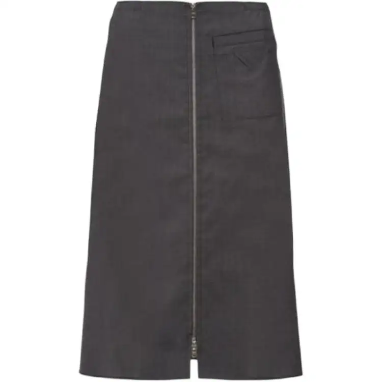 PRADA Casual Long Skirts Women's Gray Moderate Mid Length A Line Skirt