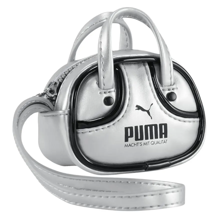 PUMA Metallic Polyester Handbag Mini Women's Silver