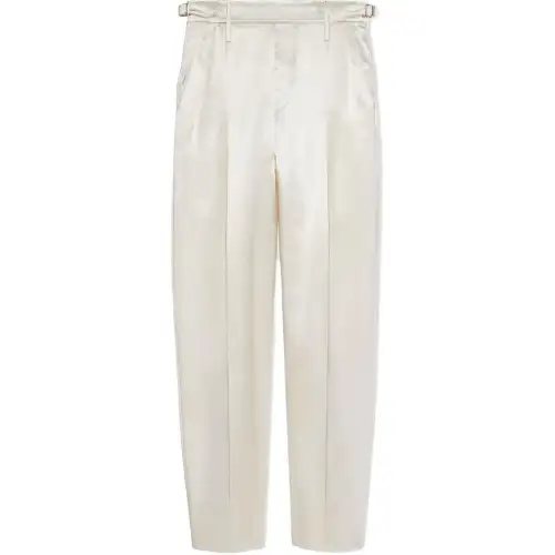 GUCCI Knitted Sweatpants Women's White Moderate Straight Fit Pants