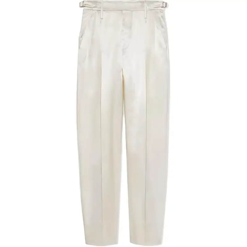 GUCCI Knitted Sweatpants Women's White Moderate Straight Fit Pants