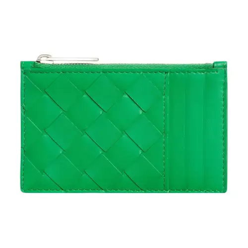 Bottega Veneta Cow Leather Wallet, Card Holder Men's Green