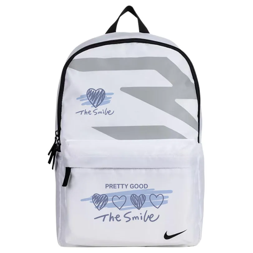 Nike Polyester Backpack Regular Unisex White & Black & Gray