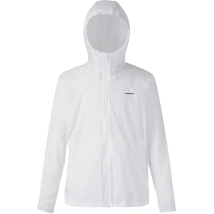 SALOMON Jackets Men's White Hooded (Non-detachable) Thin Other