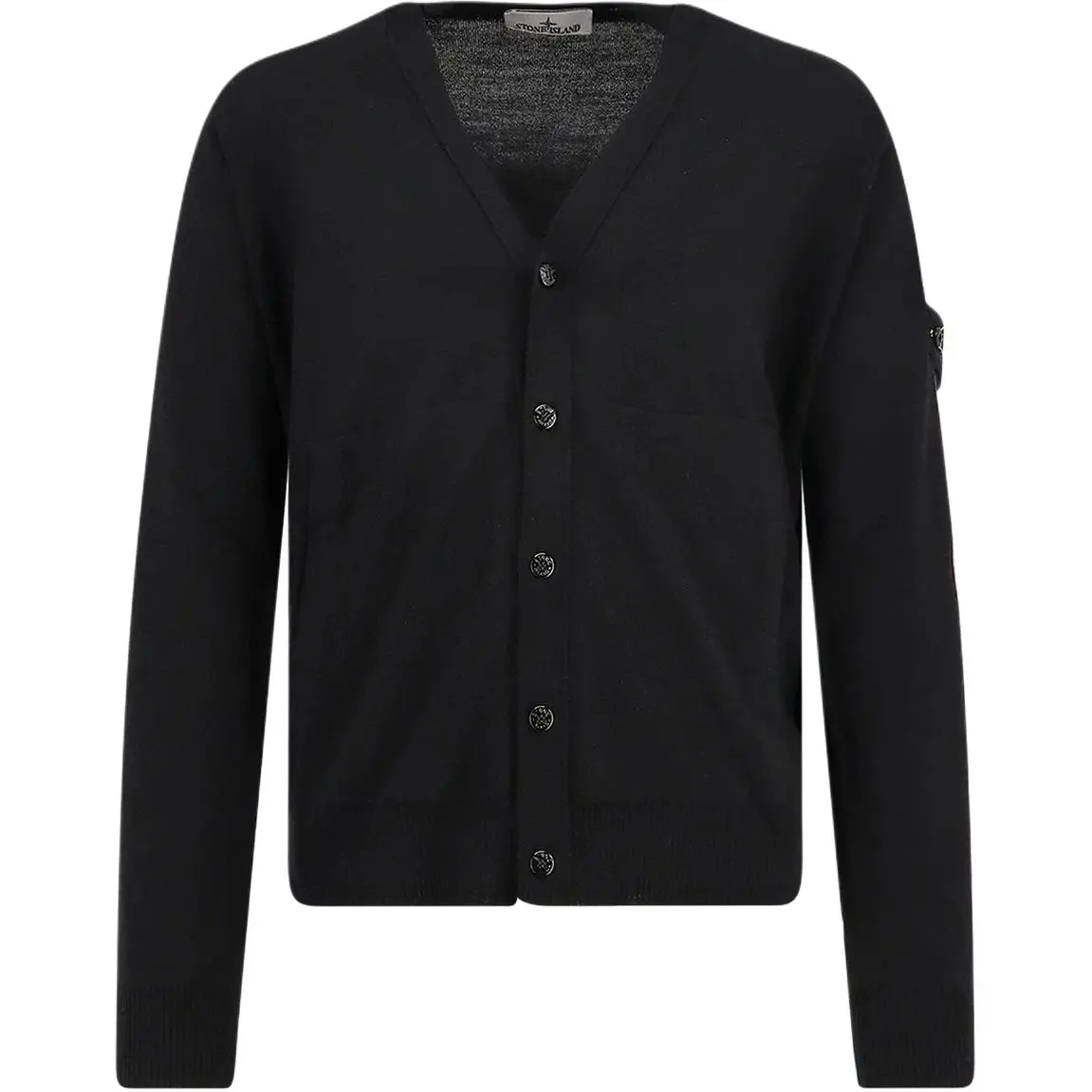 STONE ISLAND Logo Patch Knitted Cardigan