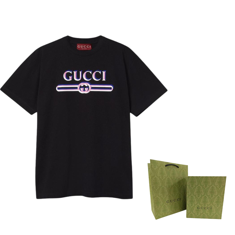 Женская футболка Gucci (черная) — фото 5
