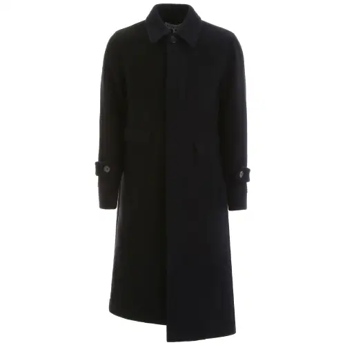 LOEWE Coats Men's Black Lapel Moderate Straight Fit
