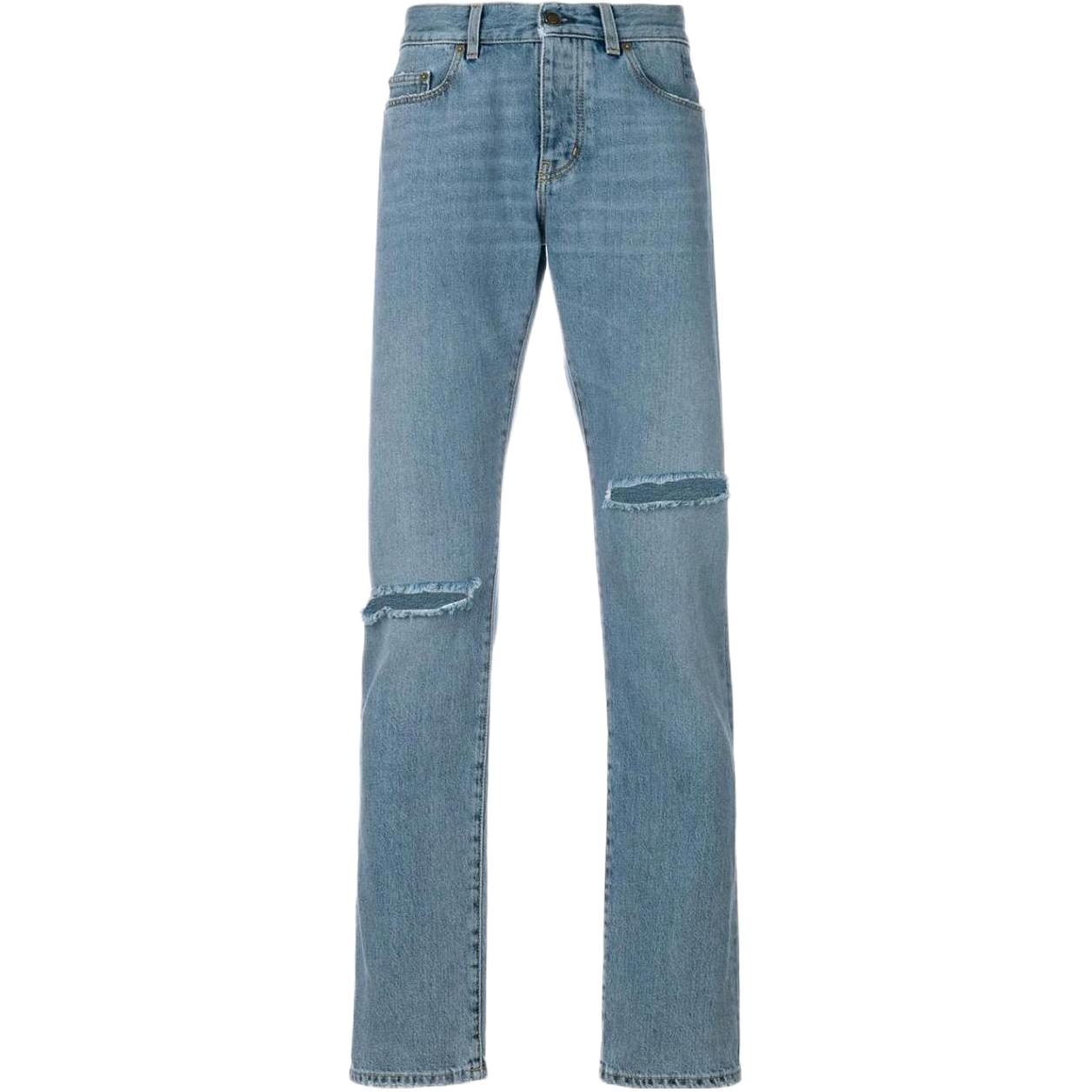 Мужские джинсы SAINT LAURENT С молнией (синие)