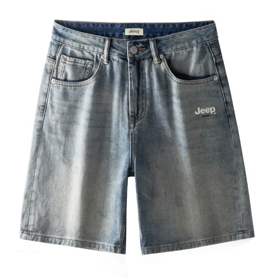 Jeep Denim Shorts Unisex Blue Moderate