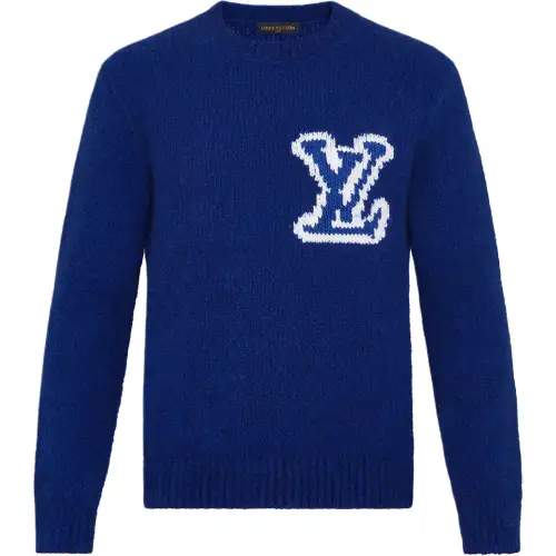 Louis Vuitton 2010s LV-Intarsia crew-neck sweater