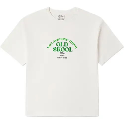Vans Old Skool T Shirts Unisex Ecru Crew Neck Moderate