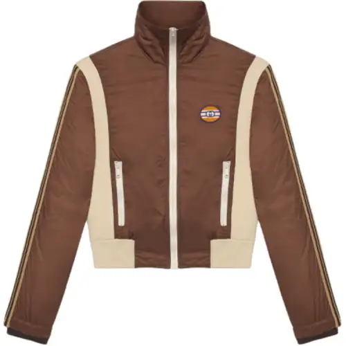 GUCCI Jackets Men's Brown Stand Collar Moderate Other