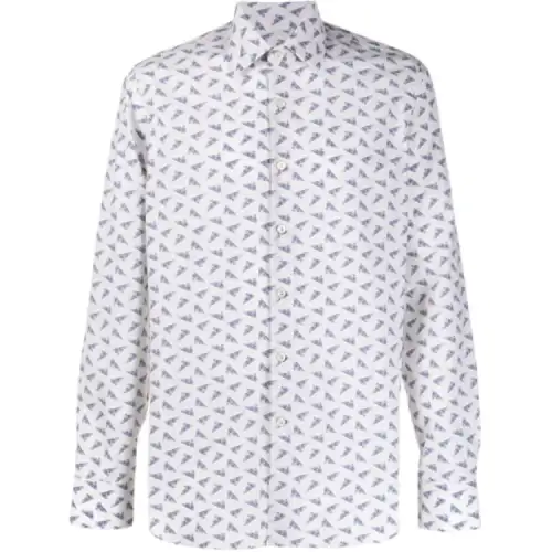 PRADA Shirts Men's White Lapel Moderate