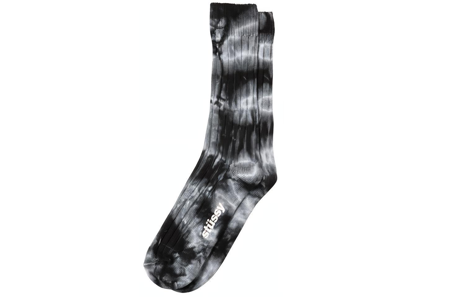 Stussy Dyed Ribbed Crew Socks Berry