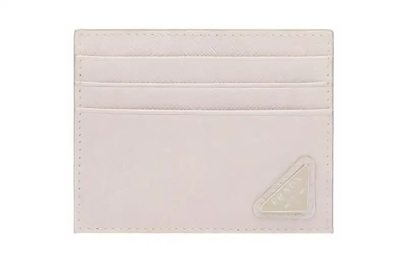 PRADA Saffiano Leather Card Holder Men's White