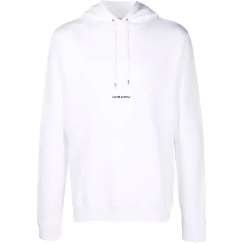 SAINT LAURENT Logo Printed Drawstring Hoodie